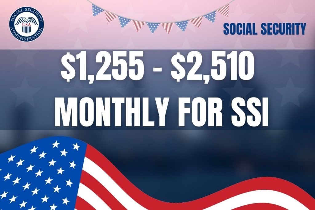 $1,255 - $2,510 Monthly for SSI